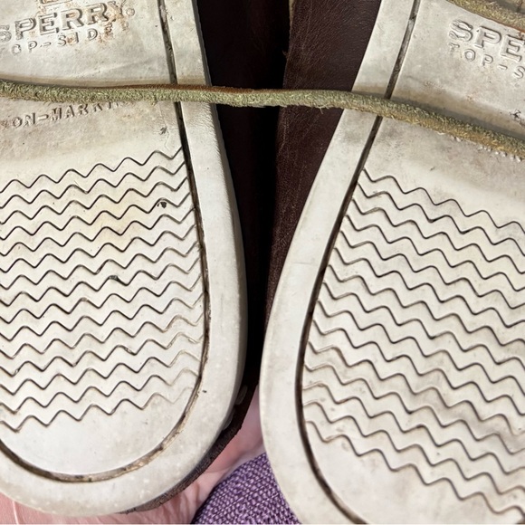 Women’s Brown Leather Sperry Boat Shoes - Picture 6 of 6